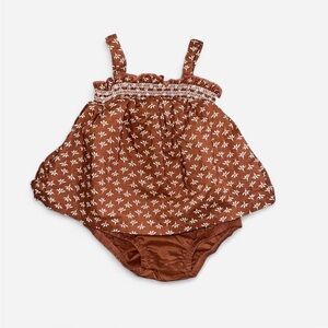 Carter's Brown Floral Romper